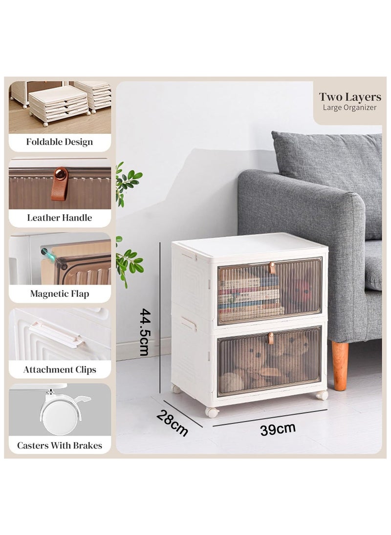Plastic Storage Bins with Lids, Stackable Storage Containers with Wheels, Folding Storage Boxes, Collapsible Storage Bins, Multi-Purpose Folding Storage Containers for Home and Office - pzsku/ZF2D4206A46C080E7429CZ/45/_/1719382394/58d8ec80-fef0-4e8d-865e-28ab1253f9fa