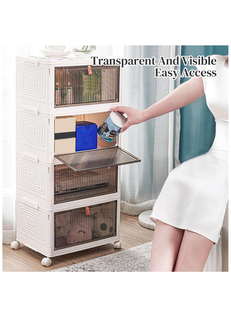 Plastic Storage Bins with Lids, Stackable Storage Containers with Wheels, Folding Storage Boxes, Collapsible Storage Bins, Multi-Purpose Folding Storage Containers for Home and Office - pzsku/ZF2D4206A46C080E7429CZ/45/_/1719382395/2fd2a7ab-b0ce-45ac-b7a4-64b8deff3eb6
