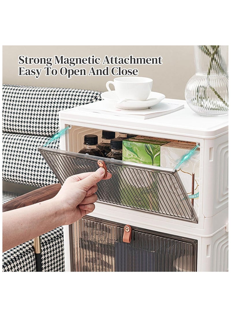 Plastic Storage Bins with Lids, Stackable Storage Containers with Wheels, Folding Storage Boxes, Collapsible Storage Bins, Multi-Purpose Folding Storage Containers for Home and Office - pzsku/ZF2D4206A46C080E7429CZ/45/_/1719382404/a61bf6b8-aff6-4510-bb8b-761ebf348d0e
