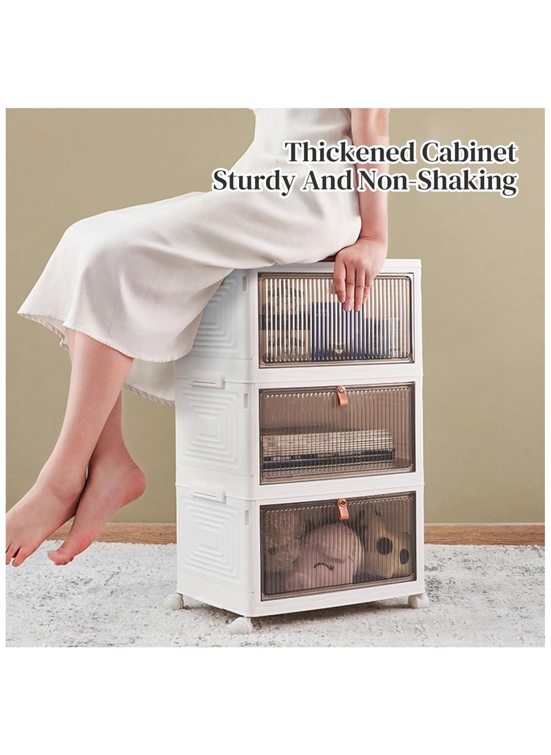 Plastic Storage Bins with Lids, Stackable Storage Containers with Wheels, Folding Storage Boxes, Collapsible Storage Bins, Multi-Purpose Folding Storage Containers for Home and Office - pzsku/ZF2D4206A46C080E7429CZ/45/_/1719382415/fc5237f2-6934-4be4-899c-56ebac204db1