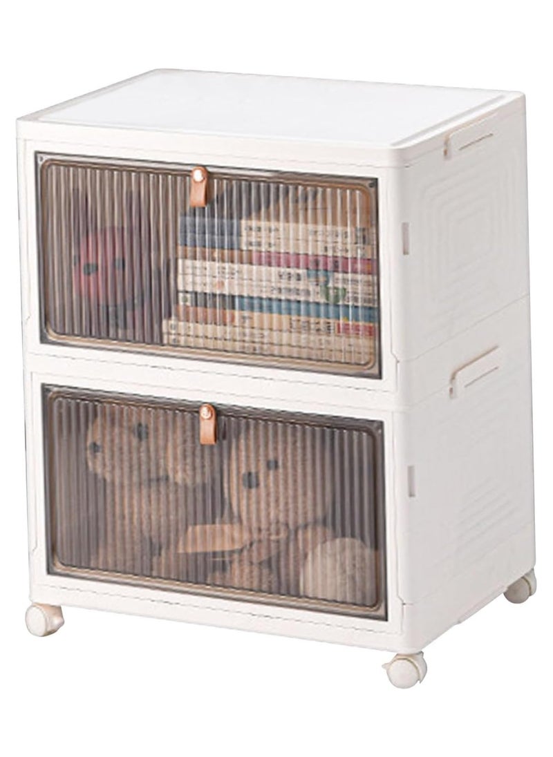 Plastic Storage Bins with Lids, Stackable Storage Containers with Wheels, Folding Storage Boxes, Collapsible Storage Bins, Multi-Purpose Folding Storage Containers for Home and Office - pzsku/ZF2D4206A46C080E7429CZ/45/_/1719382495/fdc8cf69-2349-4bdd-9e77-89a8b5497186