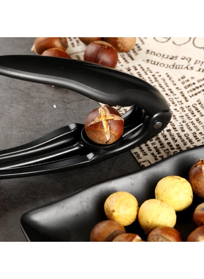Chestnut Peeler Nutcracker, Black ABS & Stainless Steel Chestnut Cutter Kitchen Tool - Image 3