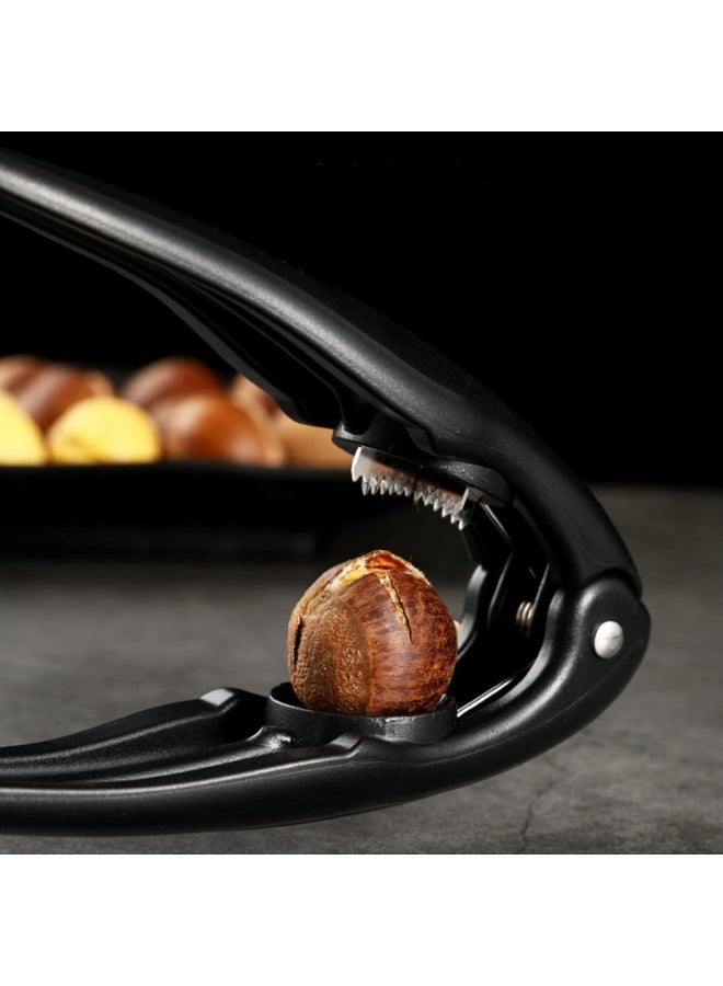 Chestnut Peeler Nutcracker, Black ABS & Stainless Steel Chestnut Cutter Kitchen Tool - Image 2