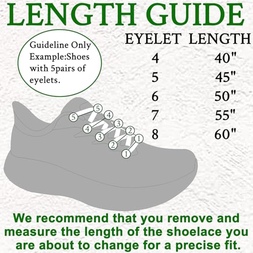 Endoto Shoe Laces for Hoka One CliftonBondiRinconSkyflow Running Sneakers Flat Shoelaces Replacement StringsColorWhiteSize50Inch - Image 3
