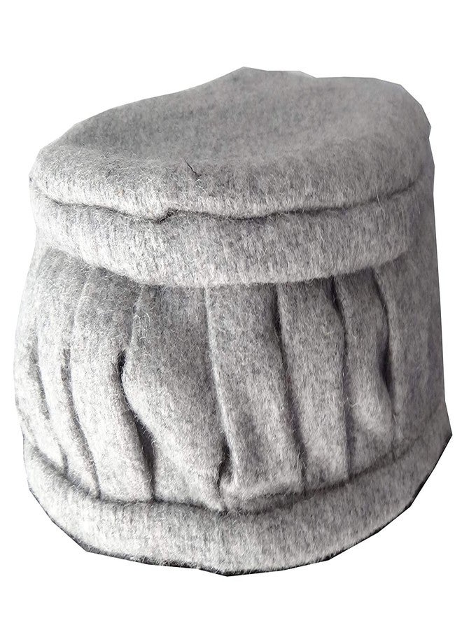 VINSON Unisex Woolen Afgani Pakol Cap Hat (Pack of 1) (Grey) - Image 1