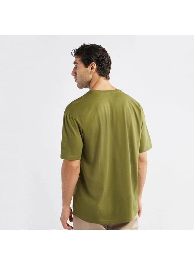 Splash FAV Printed T-shirt with Round Neck and Short Sleeves