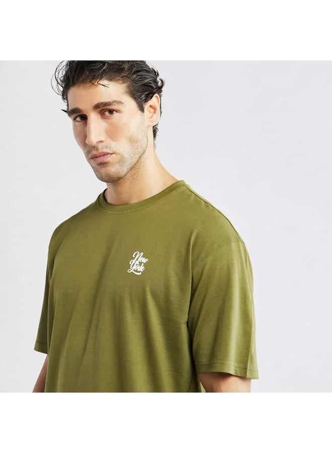Splash FAV Printed T-shirt with Round Neck and Short Sleeves