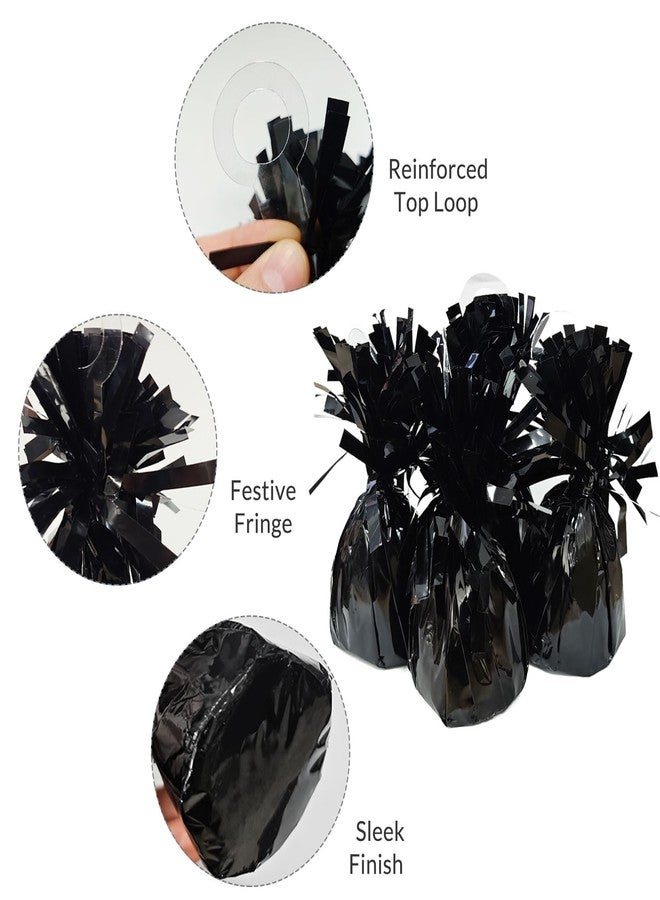 Avoirdus 12 Pack Black Balloon Weights, 6oz Heavy Duty Balloon Weights for Helium Balloons, Decorative Anchor for Graduation Party Decorations 2026, Birthday, Wedding, Anniversary Table Decor - Image 4