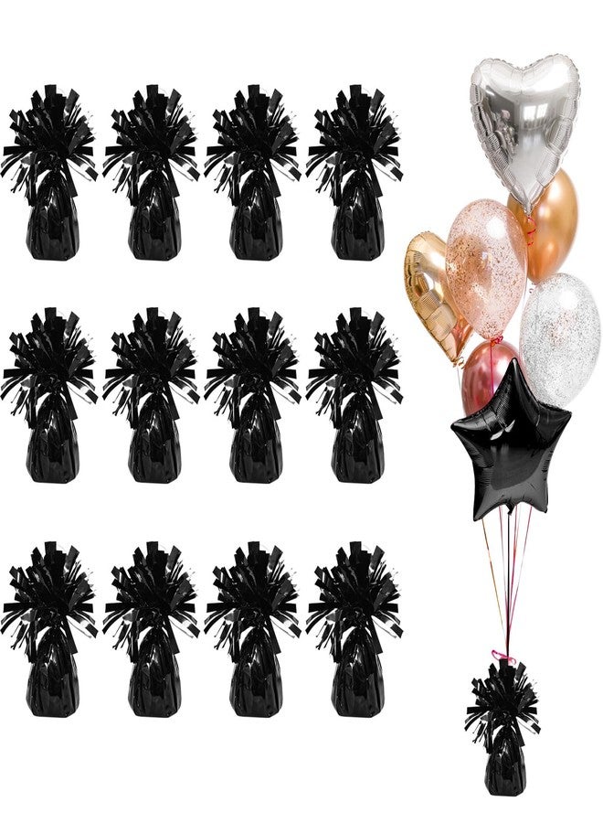 Avoirdus 12 Pack Black Balloon Weights, 6oz Heavy Duty Balloon Weights for Helium Balloons, Decorative Anchor for Graduation Party Decorations 2026, Birthday, Wedding, Anniversary Table Decor - Image 1