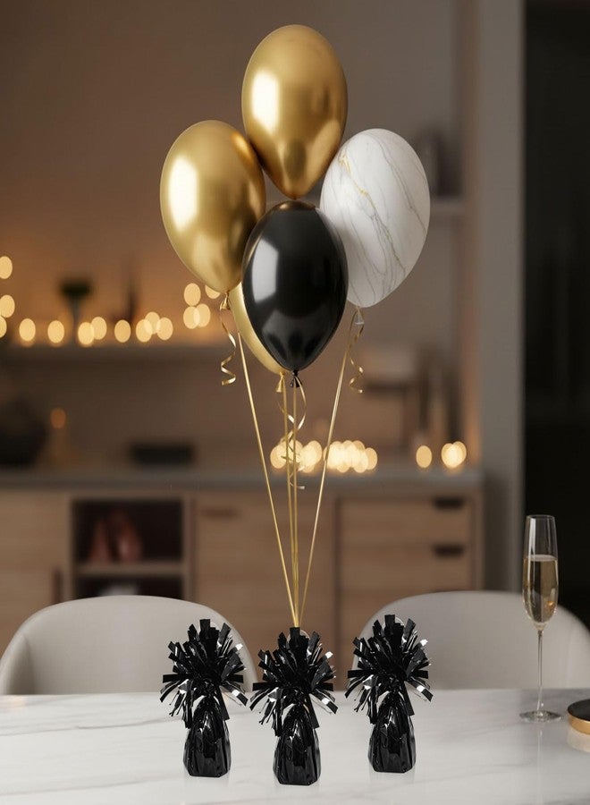Avoirdus 12 Pack Black Balloon Weights, 6oz Heavy Duty Balloon Weights for Helium Balloons, Decorative Anchor for Graduation Party Decorations 2026, Birthday, Wedding, Anniversary Table Decor - Image 2