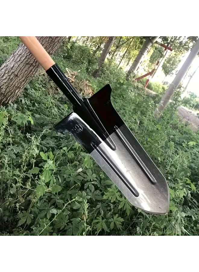 حديقة فولاذية منجنيزية حذاء طويل مدبب مربع مجرفة هندسية متينة أداة بستنة خارجية مقبض مريح شفرة حادة كالشفرة زراعة شاطئ حفر إزالة الأعشاب حراثة تربة تنظيف خندق - Image 2