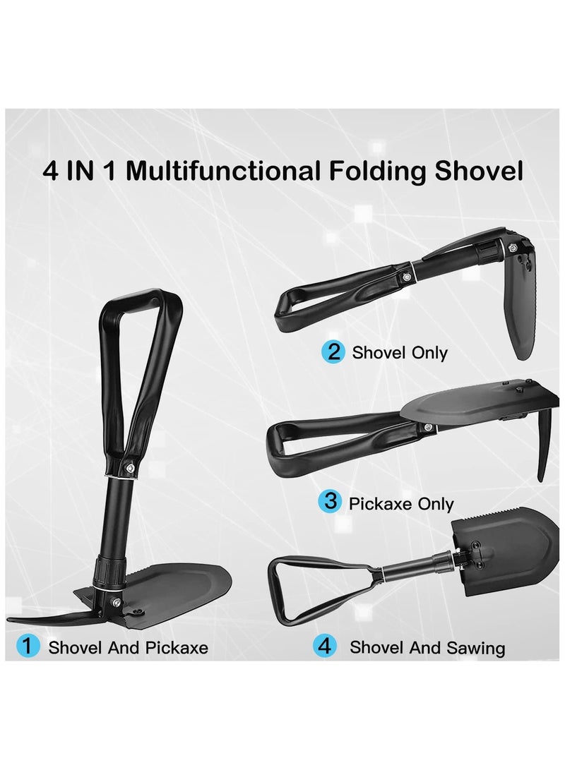 Folding Survival Shovel 23" – Heavy-Duty 50# High-Carbon Steel Entrenching Tool, Compact Multi-Functional Shovel for Camping, Gardening, Hiking, Car Emergency & Outdoor Survival – Perfect Gift for Men  - Image 3