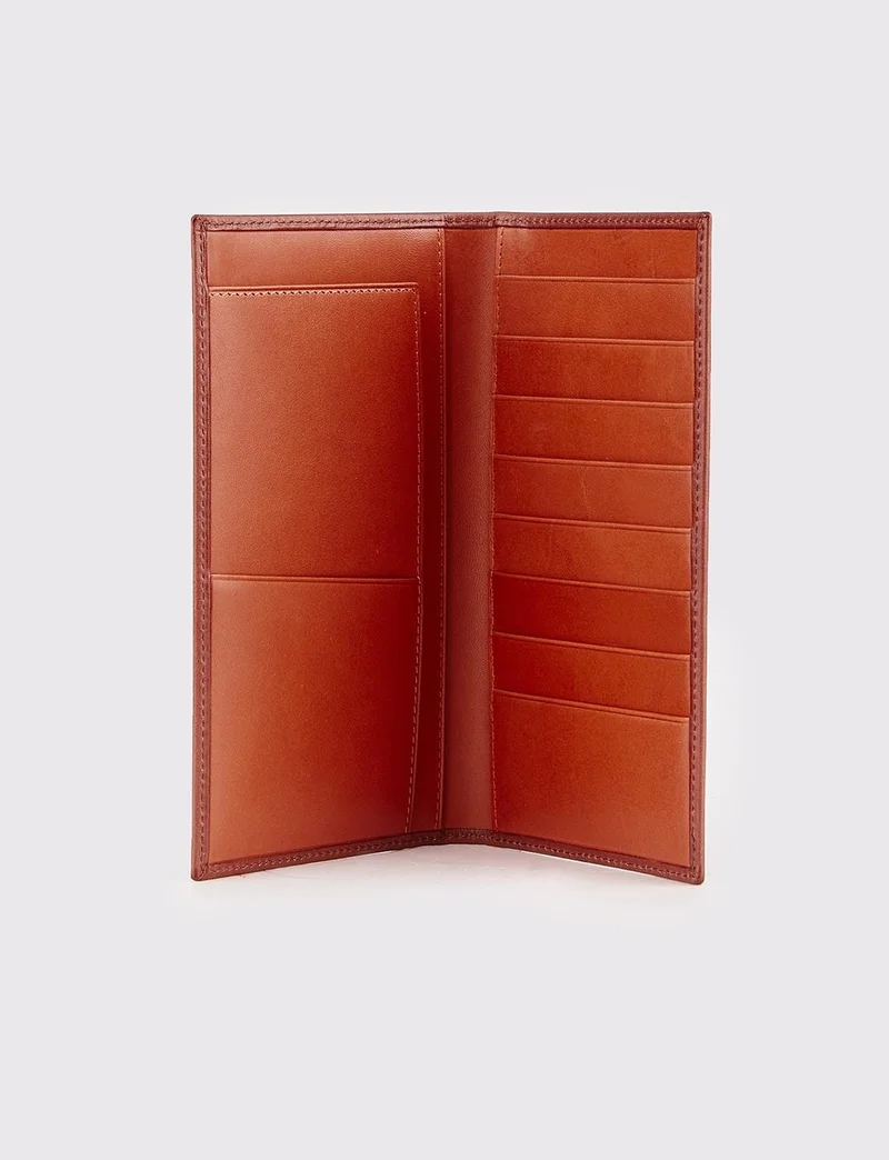 كاباني Genuine Leather Men's Brown Card Holder