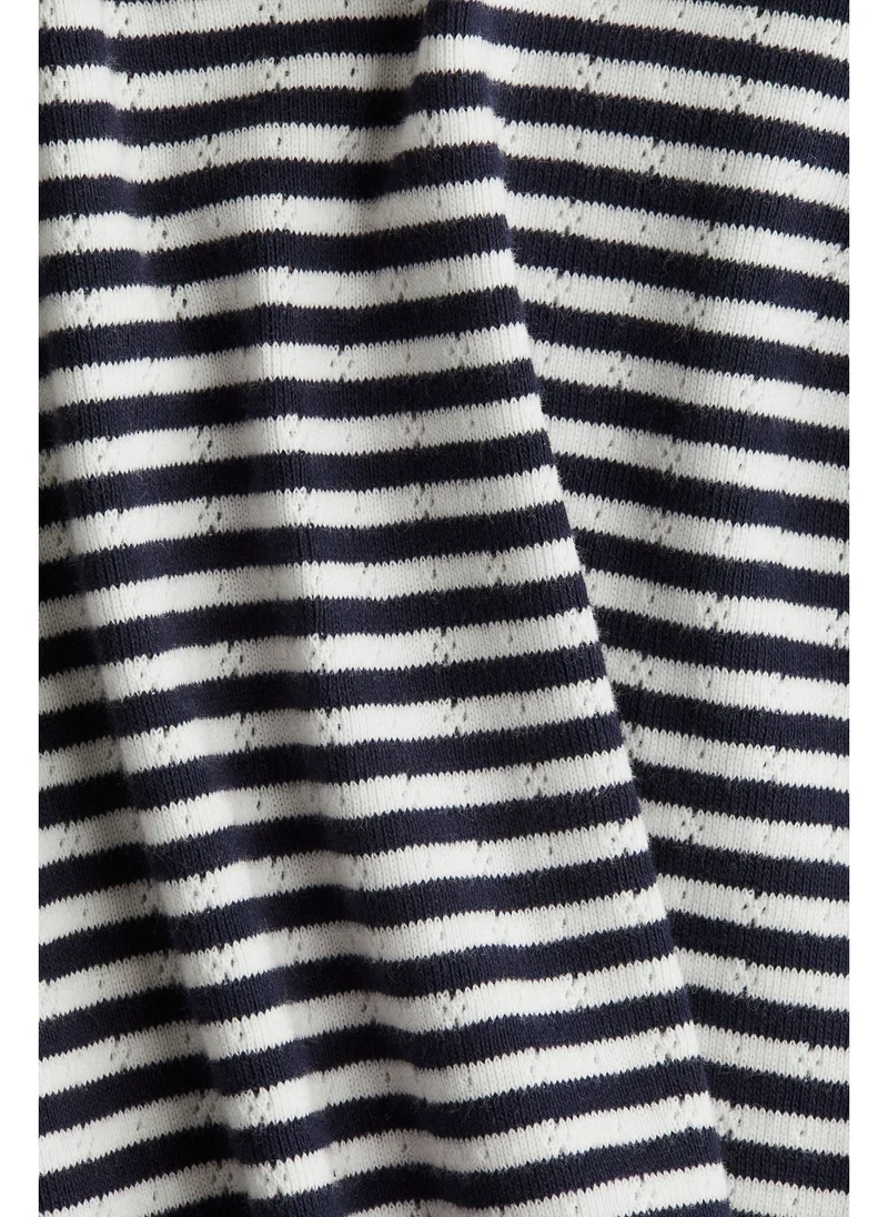 اتش اند ام Short-sleeved pointelle jersey top
