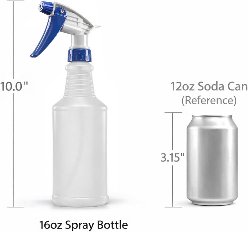Bar5F Plastic Spray Bottles, Leak Proof, Empty 16 oz. Value Pack of 2 for Chemical and Cleaning Solutions, Adjustable Head Sprayer Fine to Stream Seasonal & permanent compatible - Image 3