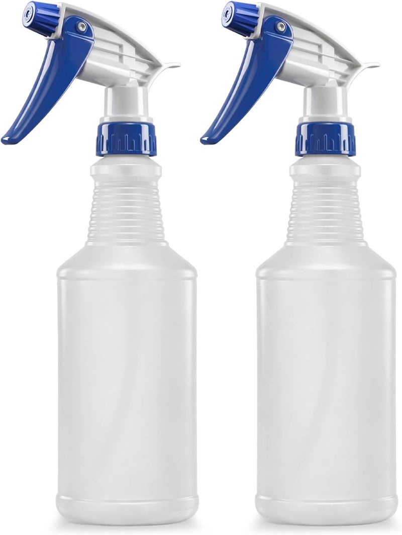 Bar5F Plastic Spray Bottles, Leak Proof, Empty 16 oz. Value Pack of 2 for Chemical and Cleaning Solutions, Adjustable Head Sprayer Fine to Stream Seasonal & permanent compatible - Image 1
