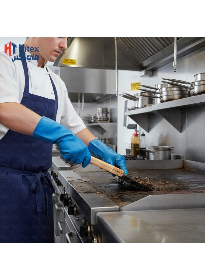 هيتكس مكشطة معجون من الفولاذ المقاوم للصدأ بمقبض خشبي | مكشطة طلاء متينة لإزالة معجون الجدران والجص وورق الجدران والصدأ | أداة احترافية للبناء والأشغال اليدوية (8 بوصات) - Image 5