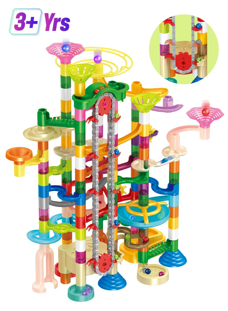 236-Piece Marble Run Building Blocks Set - 3D Maze Track with Electric Elevator | STEM Educational Toys for Kids Ages 3+ | Fun Learning Game for Boys & Girls - Image 1