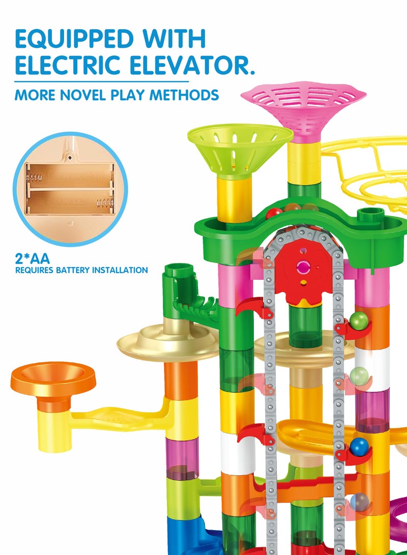 236-Piece Marble Run Building Blocks Set - 3D Maze Track with Electric Elevator | STEM Educational Toys for Kids Ages 3+ | Fun Learning Game for Boys & Girls - Image 4