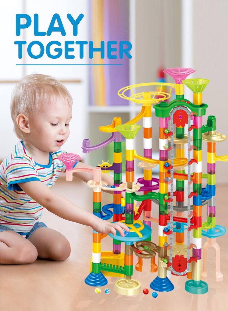 236-Piece Marble Run Building Blocks Set - 3D Maze Track with Electric Elevator | STEM Educational Toys for Kids Ages 3+ | Fun Learning Game for Boys & Girls - Image 2
