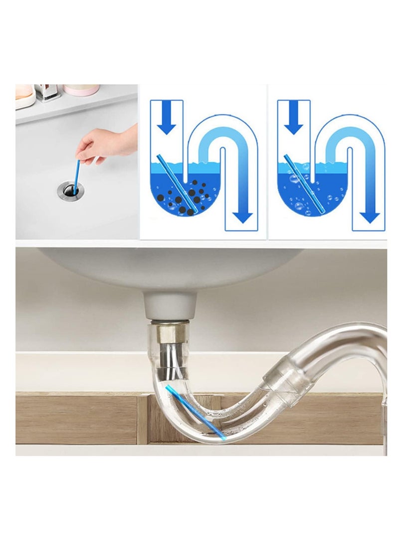 ECVV ECVV 24pcs Drain Cleaner Sticks,Sink Cleaner and Deodorizer Sticks for Drains Keeps Drains Clear and Odor-Free for Bathroom, Kitchen, Toilet, Shower Drain Pipe Eliminate Odors Prevent Clogged  - Image 3