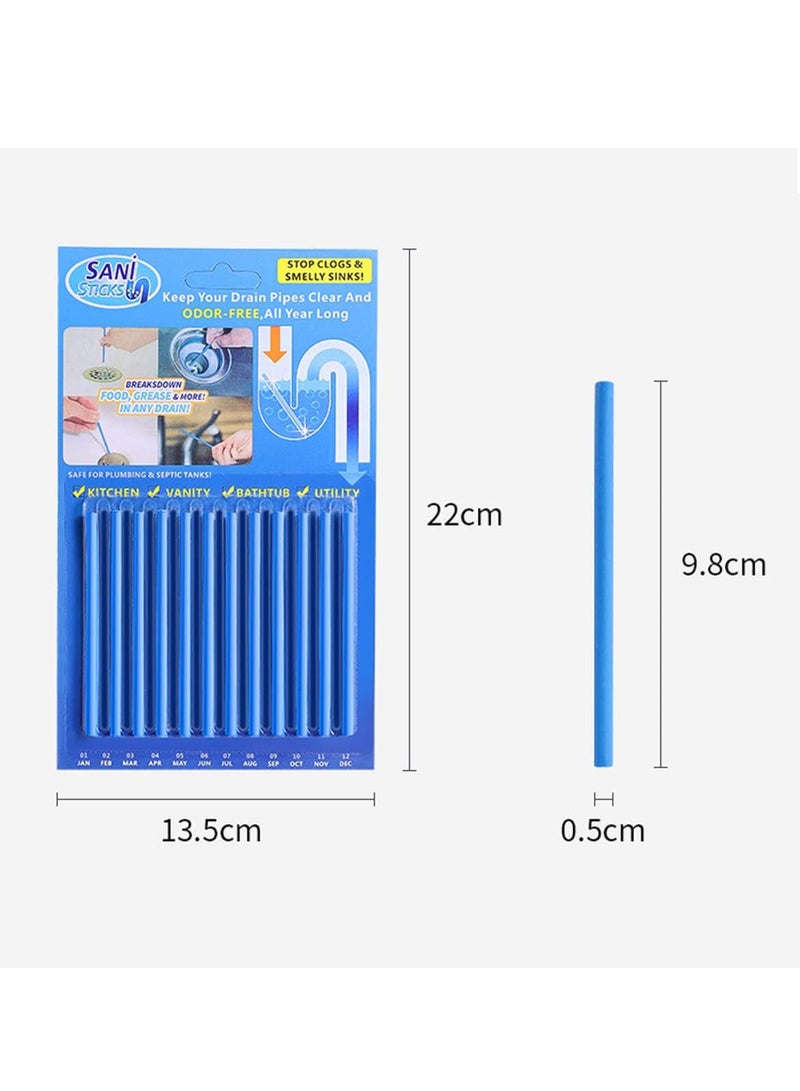 ECVV ECVV 24pcs Drain Cleaner Sticks,Sink Cleaner and Deodorizer Sticks for Drains Keeps Drains Clear and Odor-Free for Bathroom, Kitchen, Toilet, Shower Drain Pipe Eliminate Odors Prevent Clogged  - Image 5