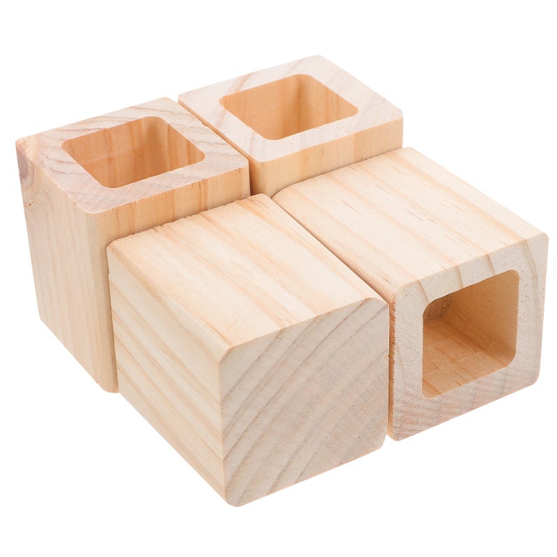 4pcs Furniture Risers Bed Cube Desk Leg Riser Cube Chair Table Heightening Pad Furniture Feet Protectors Pads - Image 1