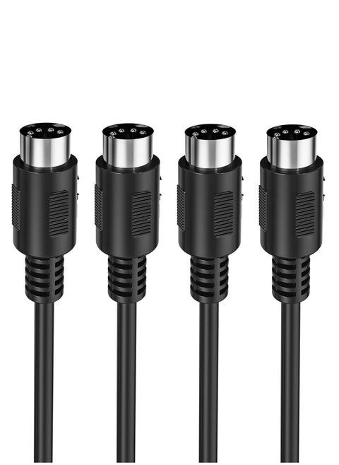 2-Pack 5-Pin DIN MIDI Cable, 3-Feet Male to Male 5-Pin MIDI Cable for MIDI Keyboard,Keyboard Synth