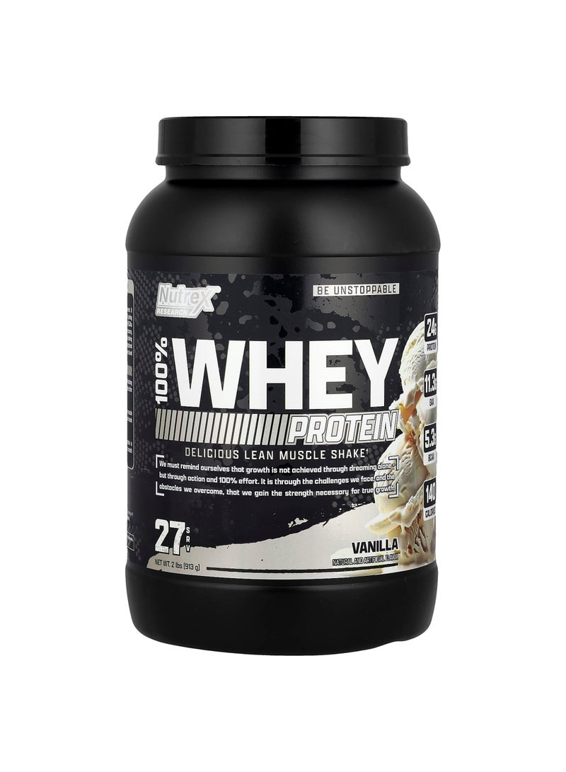100% Whey Protein, Vanilla, 2 lbs (913 g )