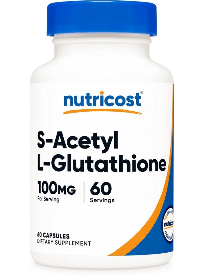 Nutricost S-Acetyl L-Glutathione 100MG, 60 Capsules - GMO-Free, Vegan - Image 1