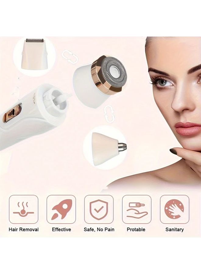 Zs Color 3 في 1 ماكينة حلاقة كهربائية للنساء مزيل الشعر الرطب والجاف ماكينة تشذيب البيكيني للوجه والساقين وتحت الإبطين والحواجب والأنف قابلة للشحن لاسلكية - Image 2
