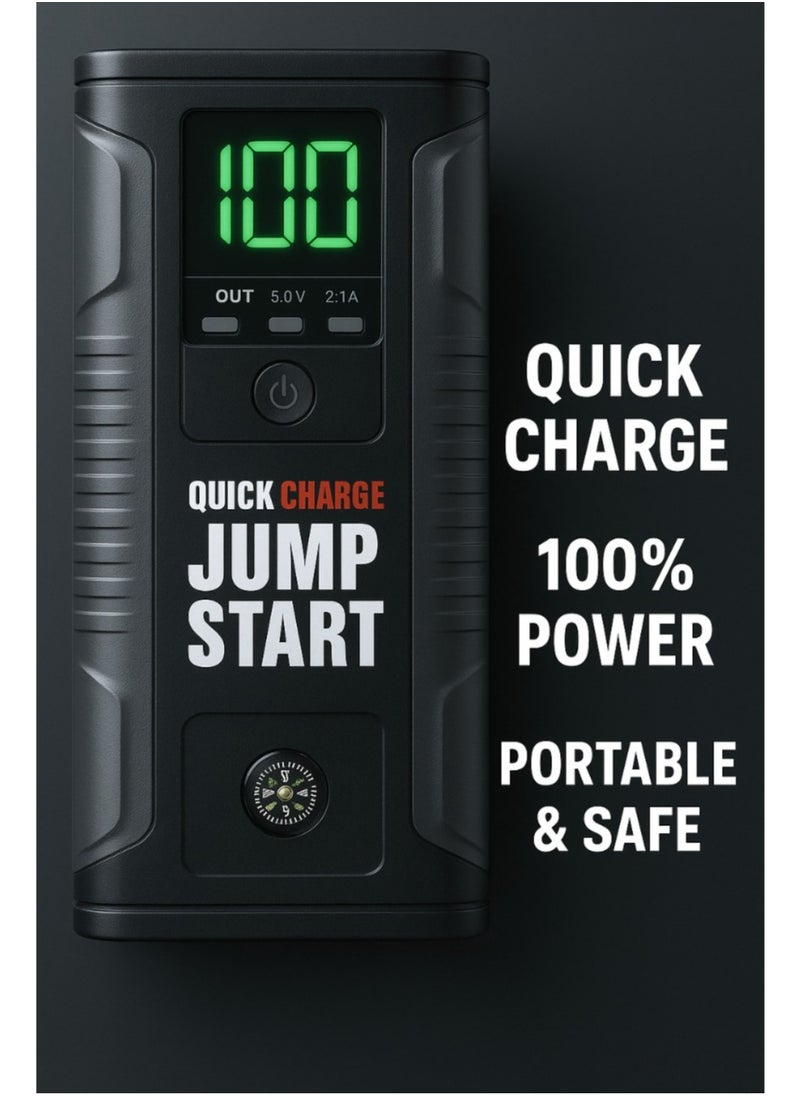 Generic Advanced Quick Charge Jump Starter for Efficient Vehicle Battery Revival and Emergency Roadside Assistance  - Image 3