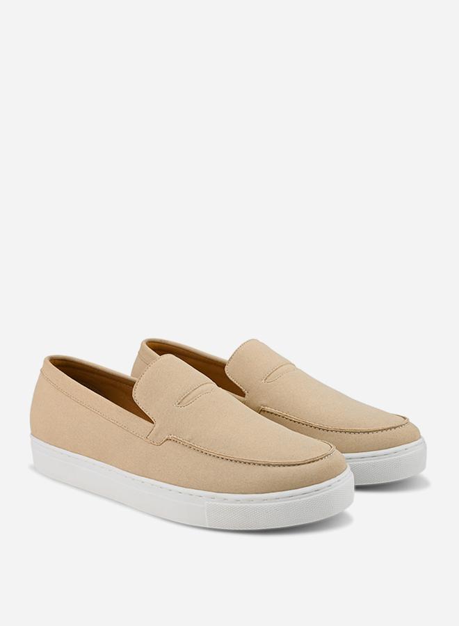 Styli Men Beige Casual Loafers Shoes  - Image 3