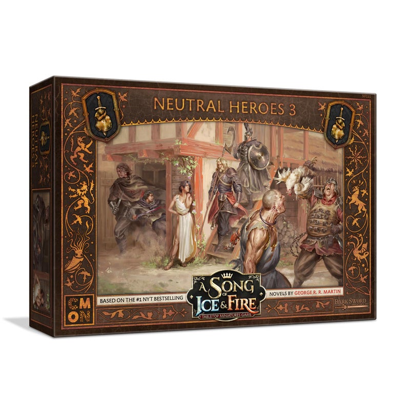 CMON A Song of Ice and Fire Tabletop Miniatures Neutral Heroes III Box Set Expansive Attachments and Commanders Strategy Game for Adults Ages 14 2 Players 4560 Minute Playtime Made by CMON - Image 3