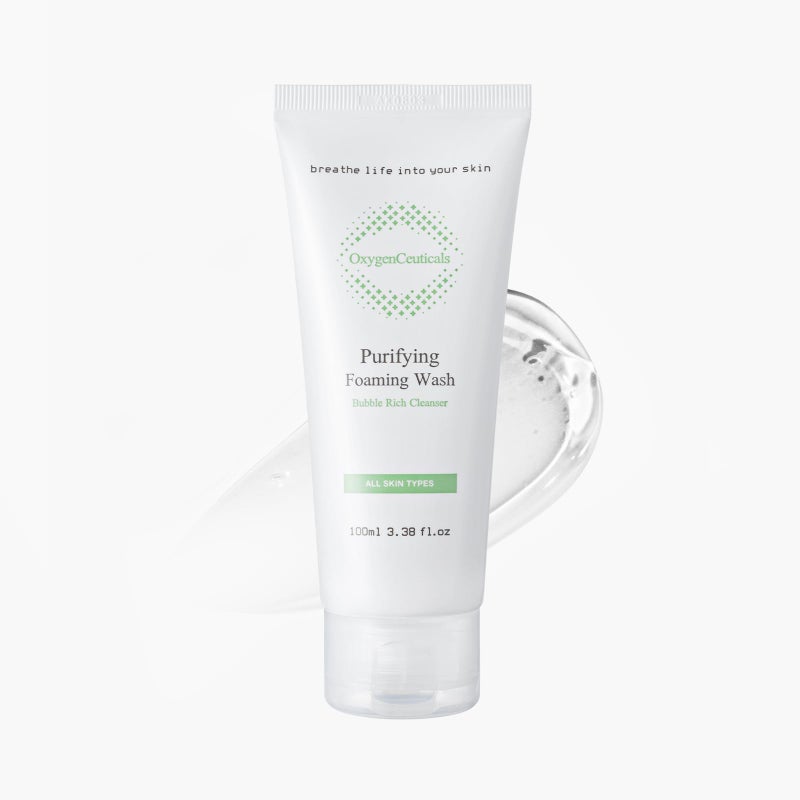 OxygenCeuticals Purifying Foaming Wash â€“ pH 5.0 Low Acidic Gel Cleanser, Mild & Refreshing Face Wash with Botanical Extracts Suitable for Daily Use. 3.38 fl.oz (100ml) - Image 1