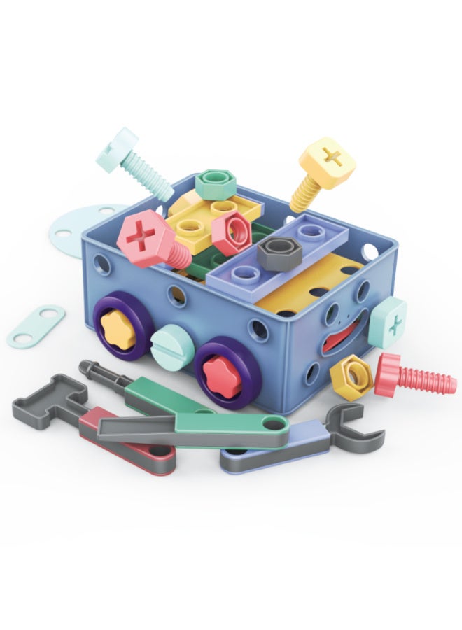 Children's Screwdriver Toy Repair Toolbox Suit 2-year-old Baby Educational Removable Boy 1-3 Zheng Zhi-Color:Variety Of Assembly Tool Box [101-piece Set]⚑  - Image 5