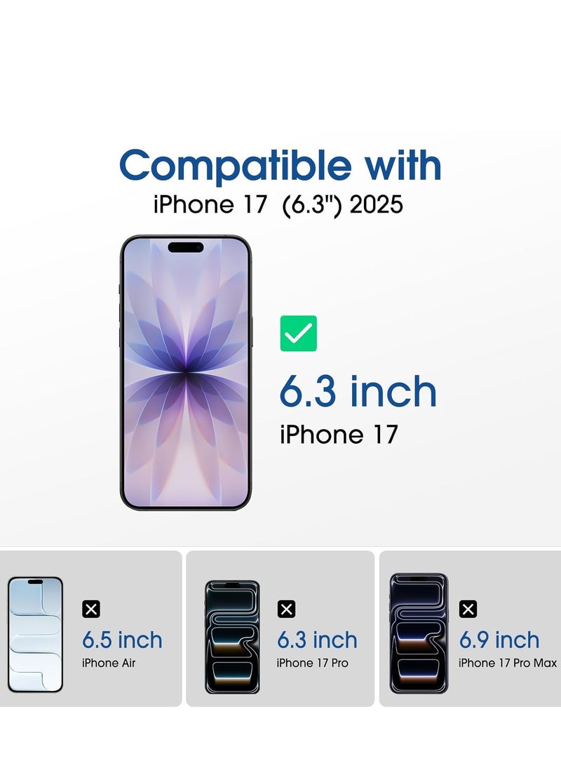 MUDISO iPhone 17 Privacy Tempered Glass 9H Hardness Anti-Spy Privacy Glass With 2-Pack iPhone 17 Anti-Scratch Dustproof Bubble-Free Glass For iPhone 17 6.3-inch - Image 2