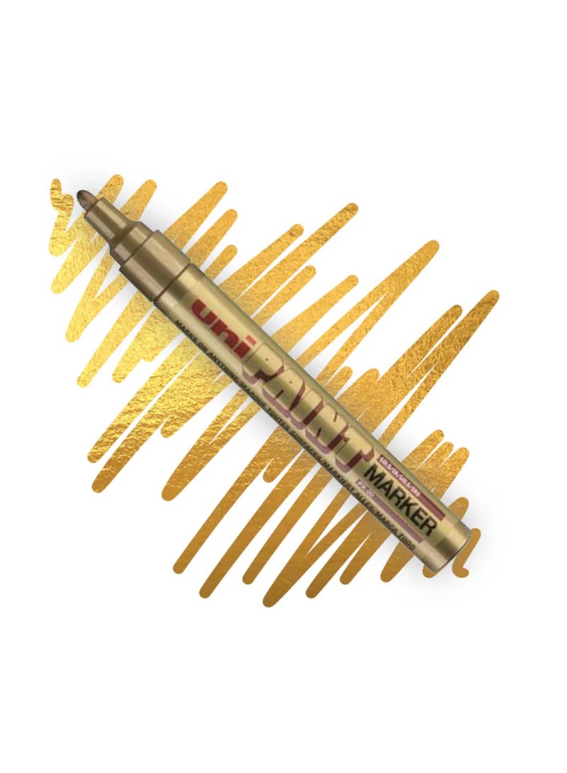 Uniball 1-Piece Medium Bullet Tip Marker Gold Ink - Image 1