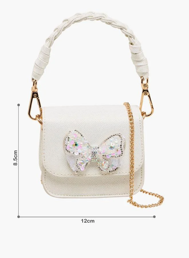 فلورا بيلا من شو إكسبرس حقيبة فلورا بيلا كروس بودي مزينة بفراشة بحزام سلسلة مجموعة رمضان