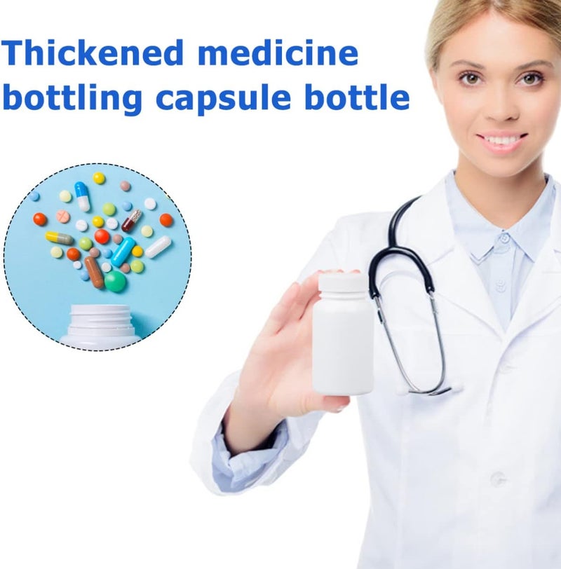 woobles 20pcs Empty Pill Bottle Portable Powder Medicine Holder Multipurpose Tablet Container Portable Capsule Case for Pharmacy Vitamins Drug 100ml - Image 3