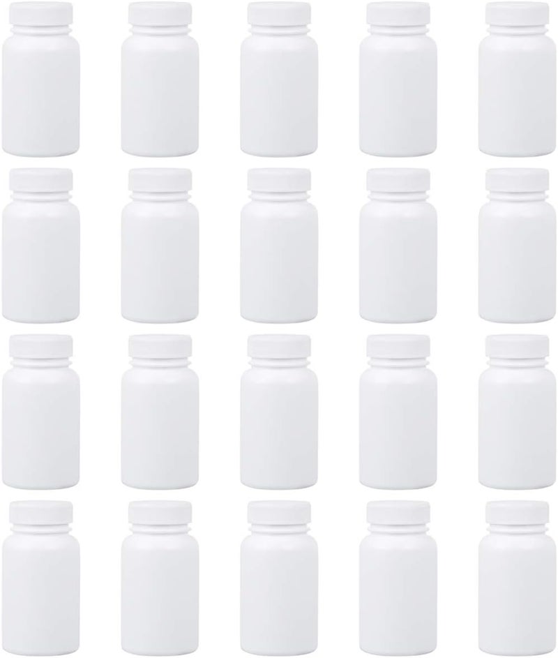 woobles 20pcs Empty Pill Bottle Portable Powder Medicine Holder Multipurpose Tablet Container Portable Capsule Case for Pharmacy Vitamins Drug 100ml - Image 1