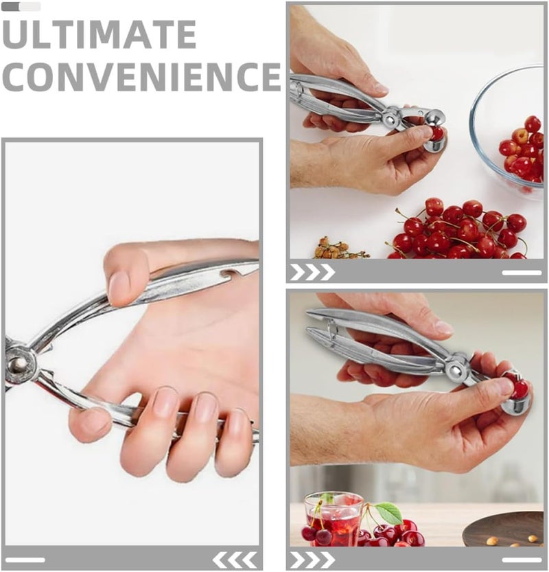 ABOOFAN Stainless Steel Cherry Pitter and Olive Pitter Tool, Sturdy Fruit Pit Remover for Cherries, Dates, Olives and Jujubes, Kitchen Corer for Home and Cooking Use - Image 3