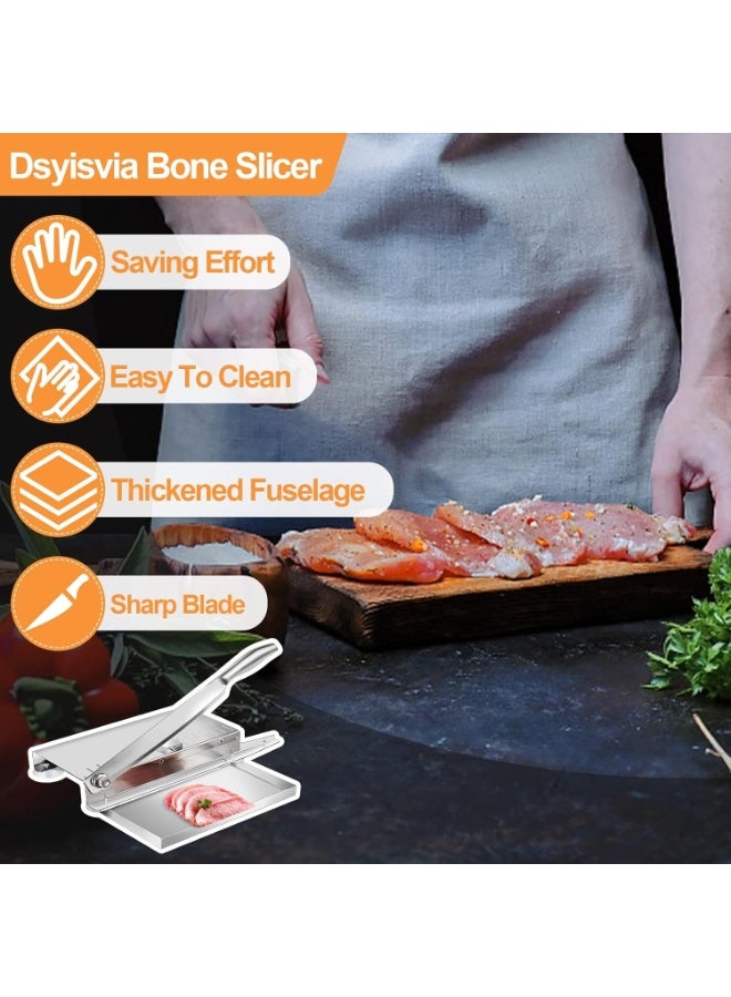 Forest Home Manual Meat Cutting Machine Manual Household Stainless Steel  Cutting Machine Chicken Lamb Ribs Herbs and Pastries Cutter - Image 5