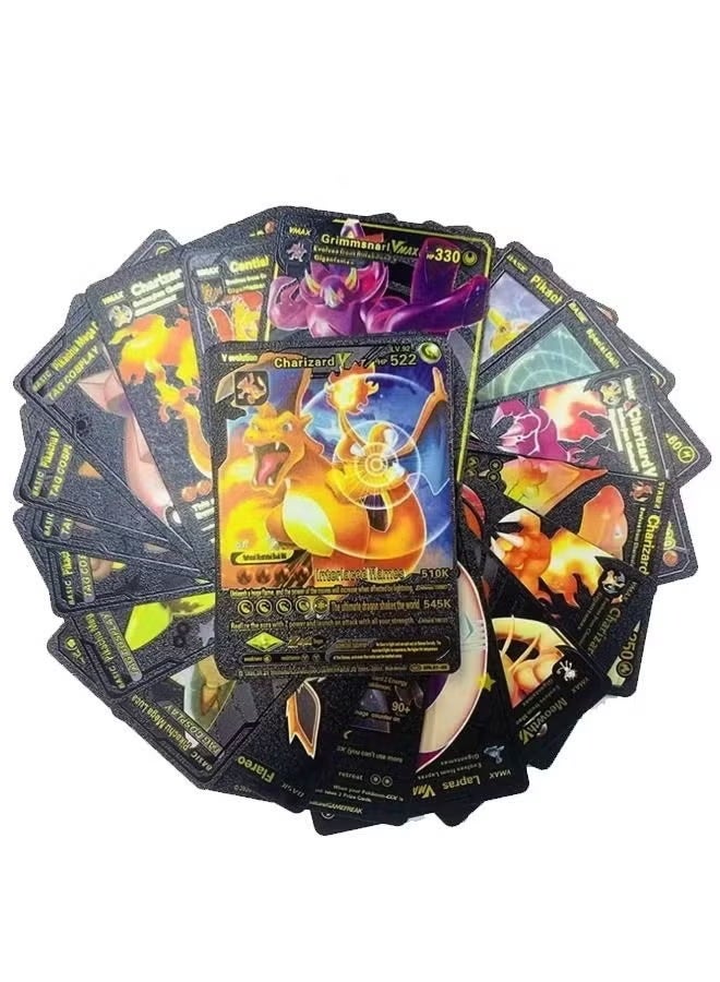 Pokemon 55-Piece Black Gold Cards Packs Vmax DX GX Rare Cards, Pokemon Rare Black Gold Cards, Best Gift For Collectors and Kids - Image 3