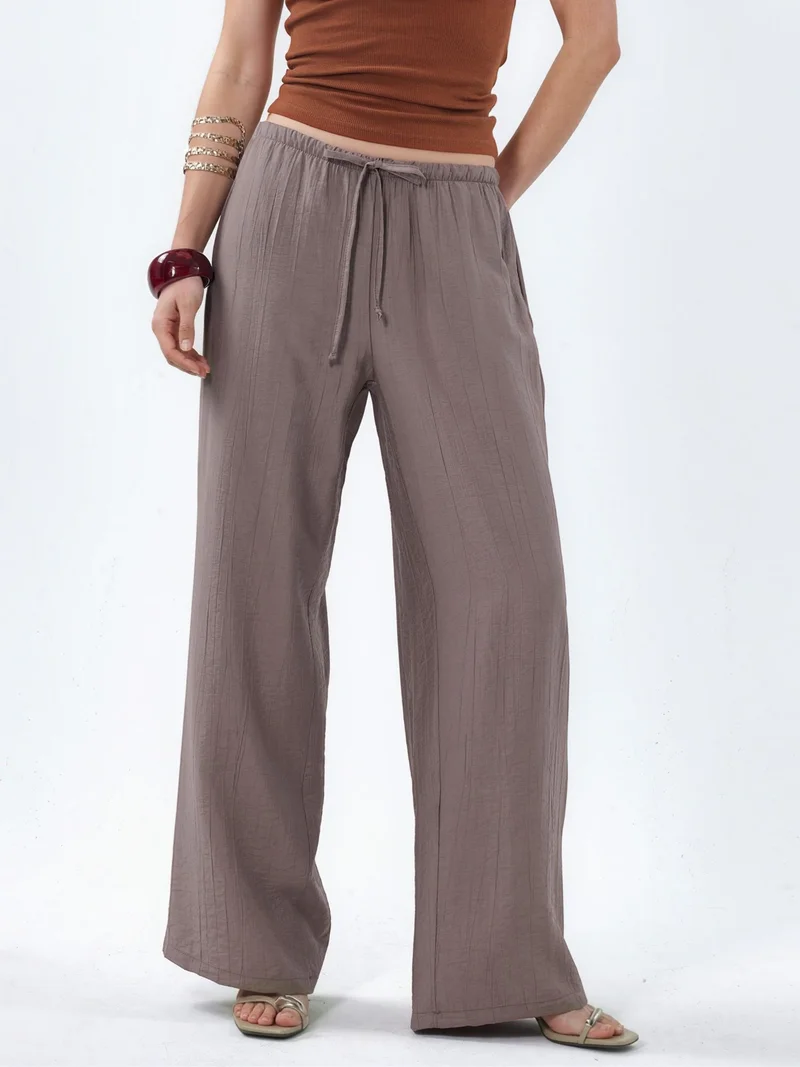 بوسيم BUSEM Women's Wide-Leg Woven Trousers