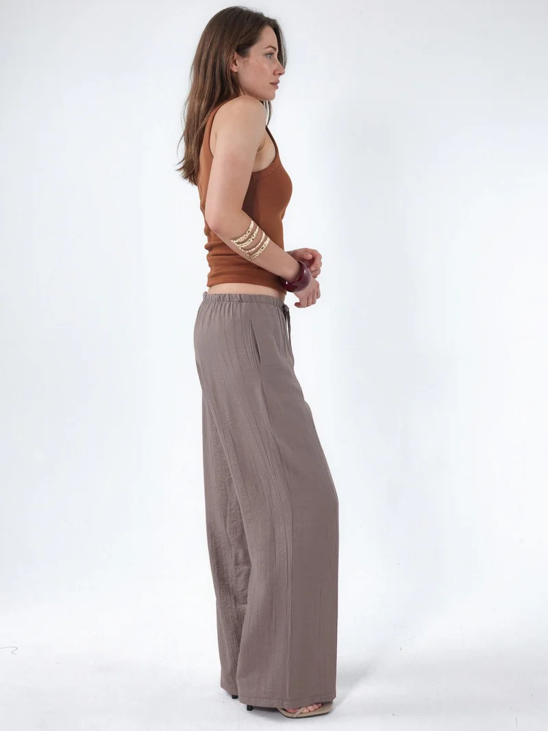 بوسيم BUSEM Women's Wide-Leg Woven Trousers