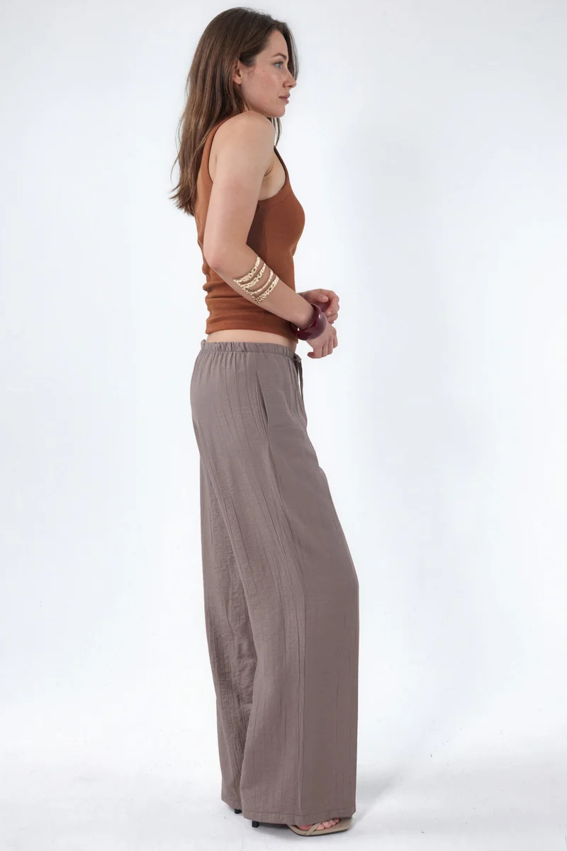 بوسيم BUSEM Women's Wide-Leg Woven Trousers