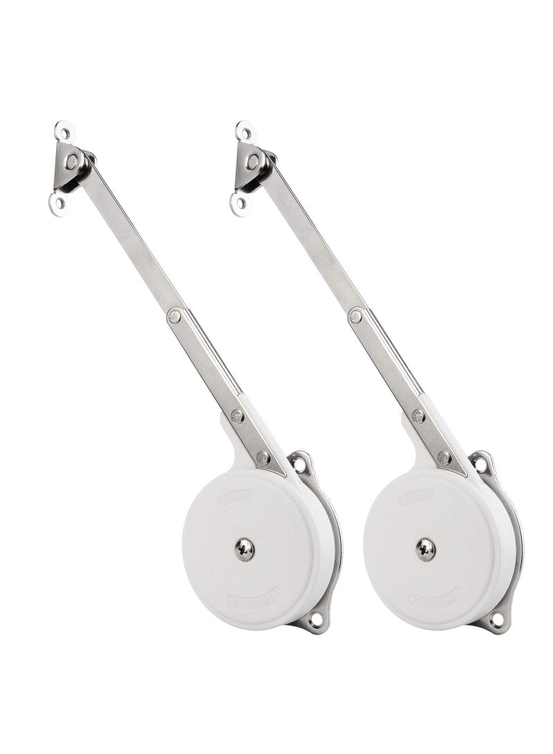 Y&D 70N-120N Soft Close Hydraulic Lid Hinge, Professional Safety Stay Damper Buffer First Slow Lowering Hinge for Storage Treasure Chest Cabinet Door, Pack of 2  - Image 1