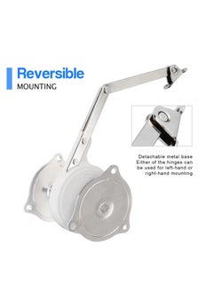 Y&D 70N-120N Soft Close Hydraulic Lid Hinge, Professional Safety Stay Damper Buffer First Slow Lowering Hinge for Storage Treasure Chest Cabinet Door, Pack of 2  - Image 2