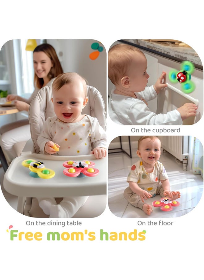 General Travel Toys for Toddlers: Suction Cup Spinner Toys for Boy Girl Birthday Gift - Sensory Spinning Baby Bath Toys  - Image 2